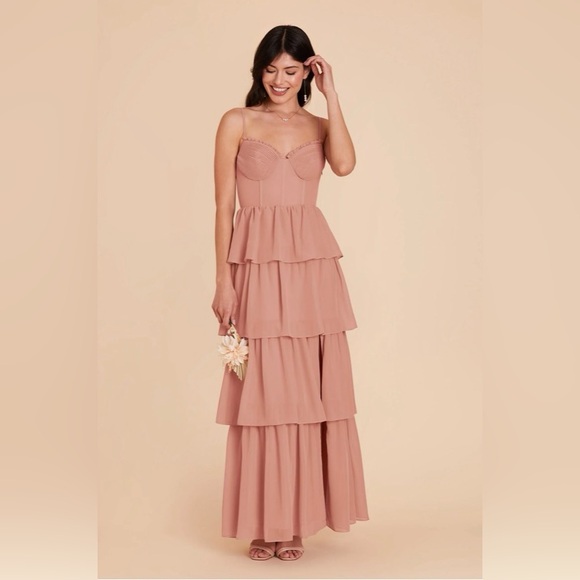 Birdy Grey Dresses & Skirts - Birdy Grey Chiffon Dusty Rose Dress